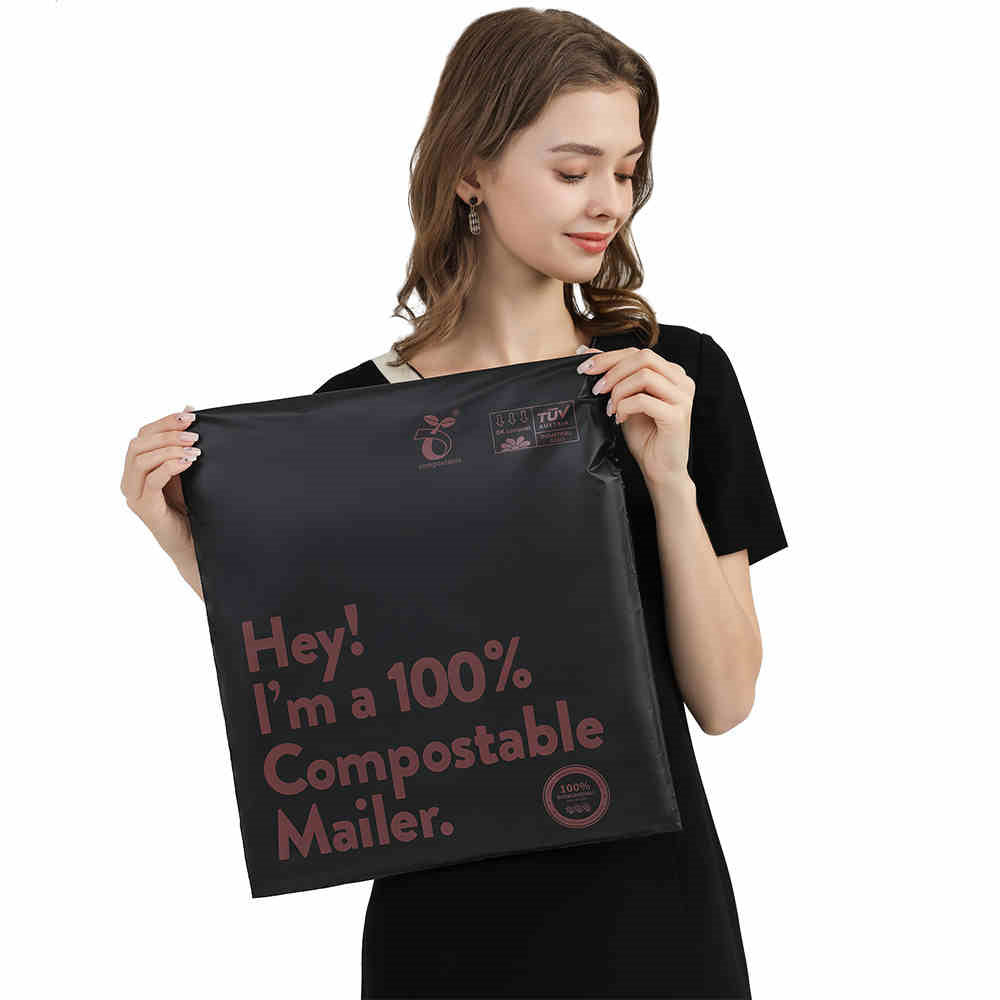 Eco-Friendly Compostable Mailer - Green, Biodegradable Shipping Solution