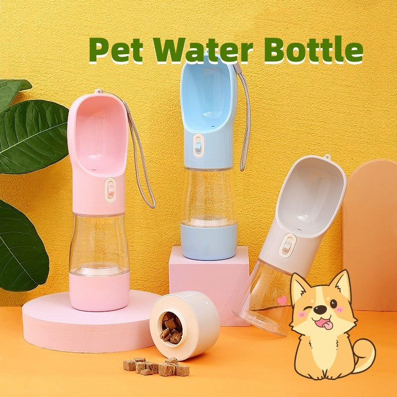 Portable Pet Water Dispenser in Pink, Blue, and White