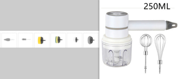 Wireless Handheld Food Mixer - Light Green, Rechargeable, Eco-Friendly