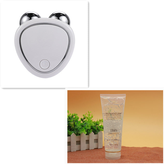 Pink V-Shaped Facial Massager for Wellness and Sustainability