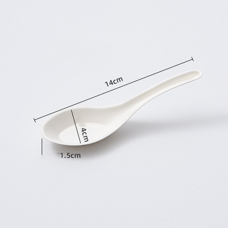 Eco-Friendly Biodegradable Bowls and Spoons Set - Compostable Tableware