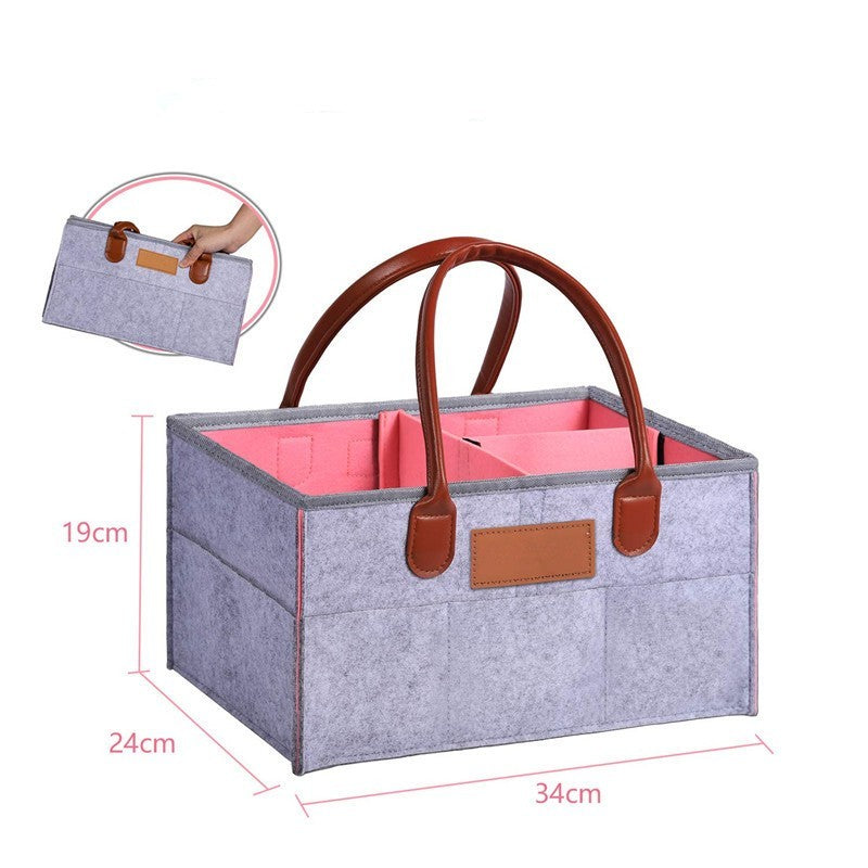Eco-Friendly Baby Storage Organizer - Gray & Pink
