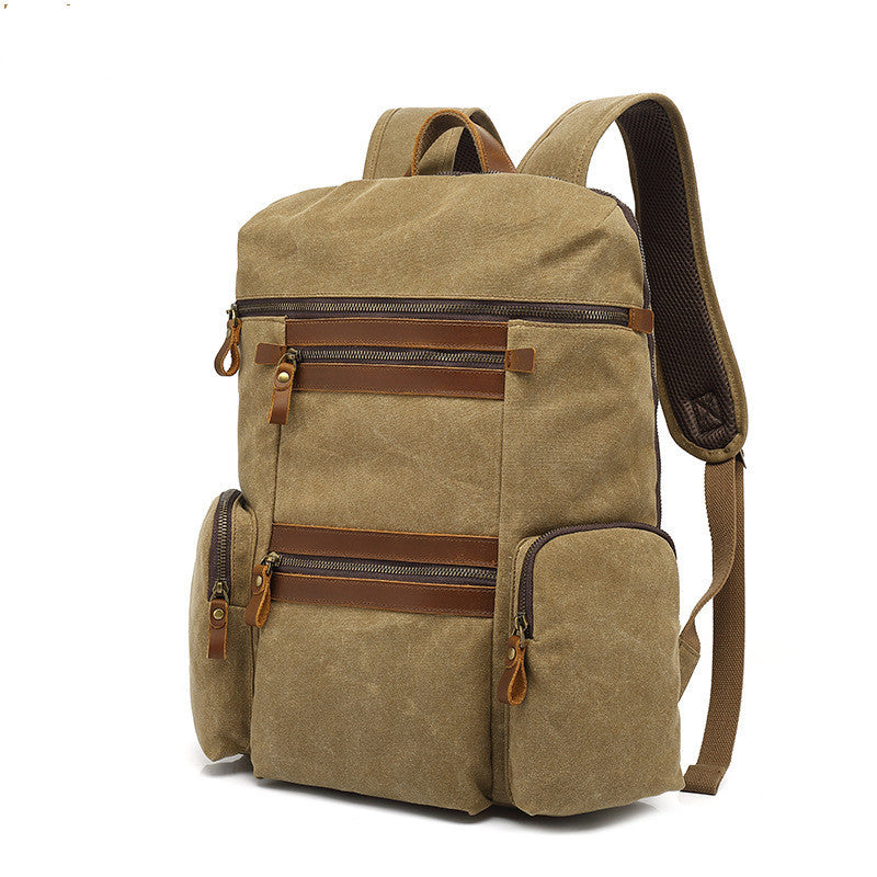 Eco-Friendly Canvas Backpack with Multi-Compartment Design