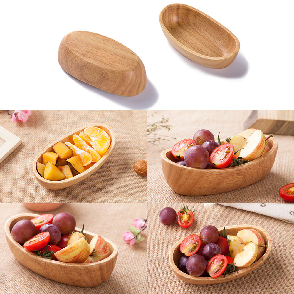 Eco-Friendly Oval Wooden Bowl for Modern Homes