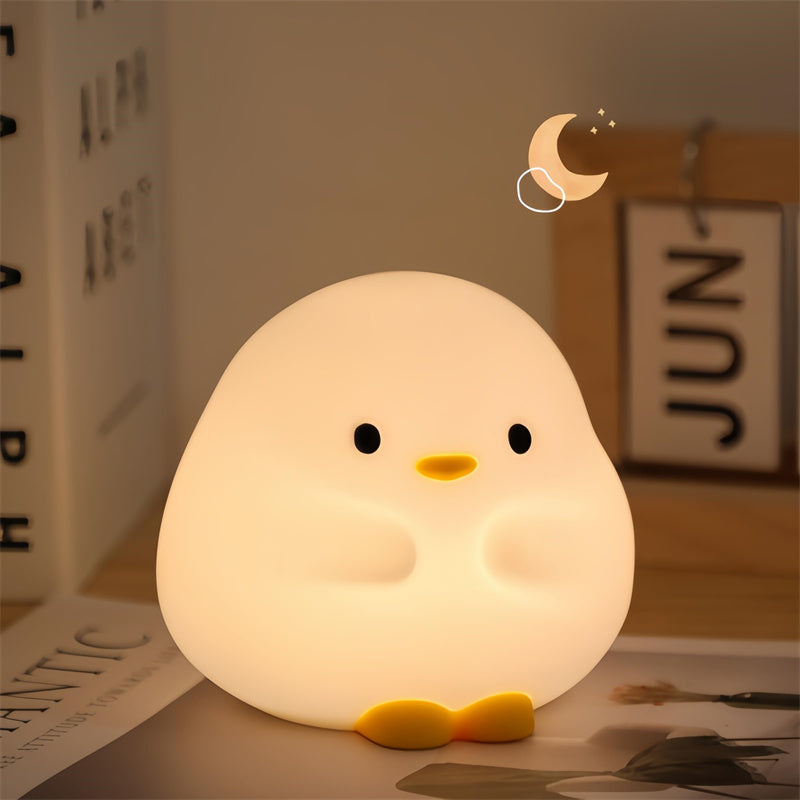 Eco-Friendly Duck Night Light - Soft Silicone LED for Kids