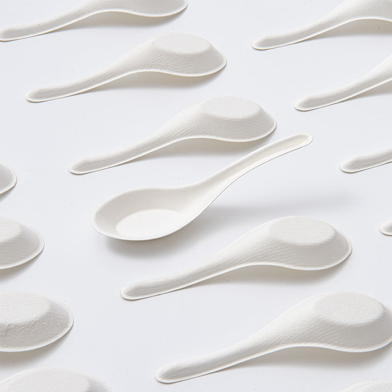 Eco-Friendly Biodegradable Bowls and Spoons Set - Compostable Tableware