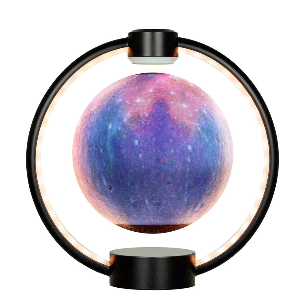 Levitating Moon Lamp with Wooden Base - Energy-Efficient LED Lighting