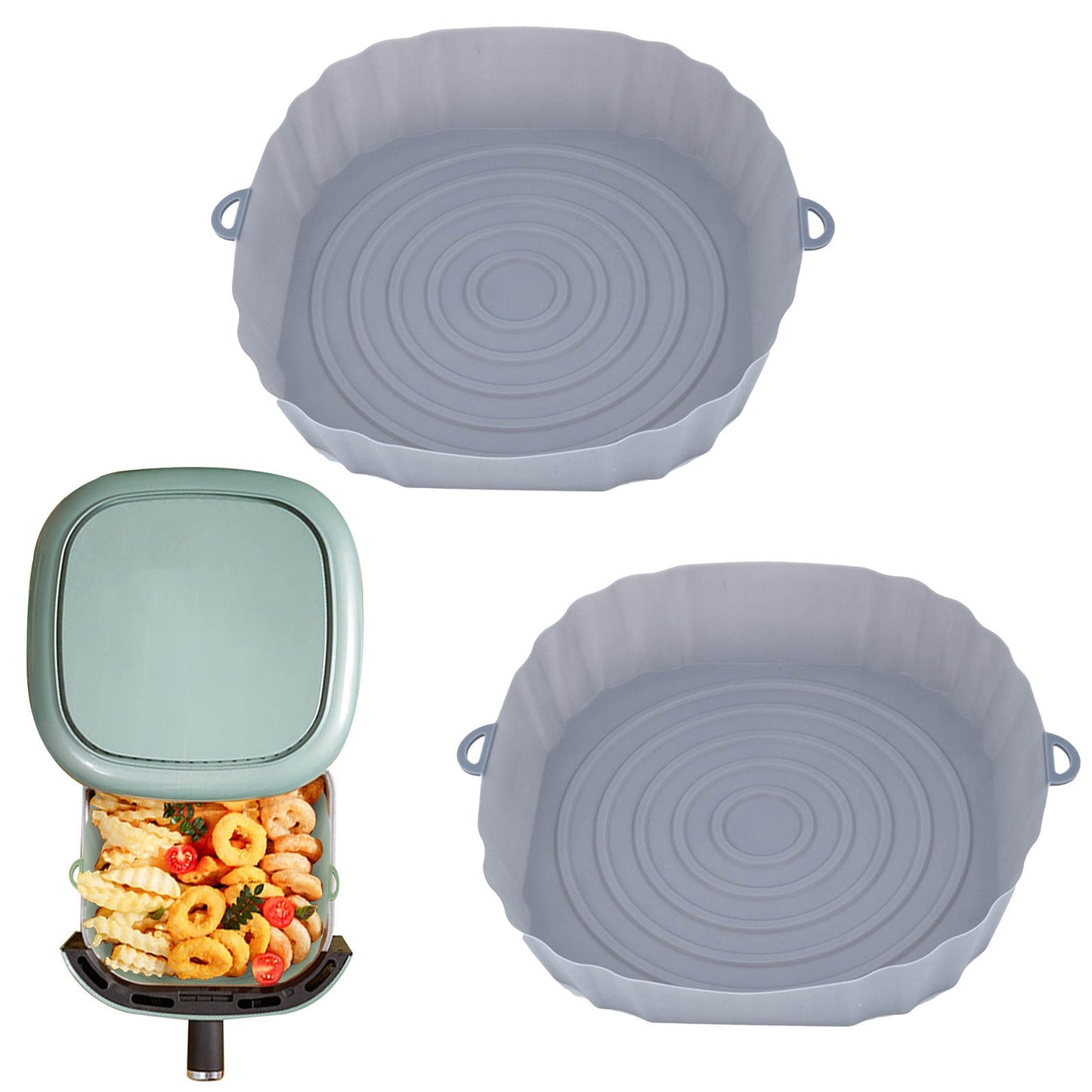 Reusable Silicone Air Fryer Liners - Eco-Friendly, Durable, Easy to Clean