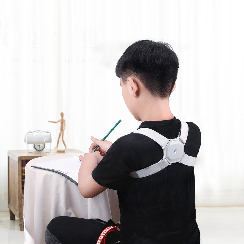 Light Gray Adjustable Posture Corrector for Better Back Support
