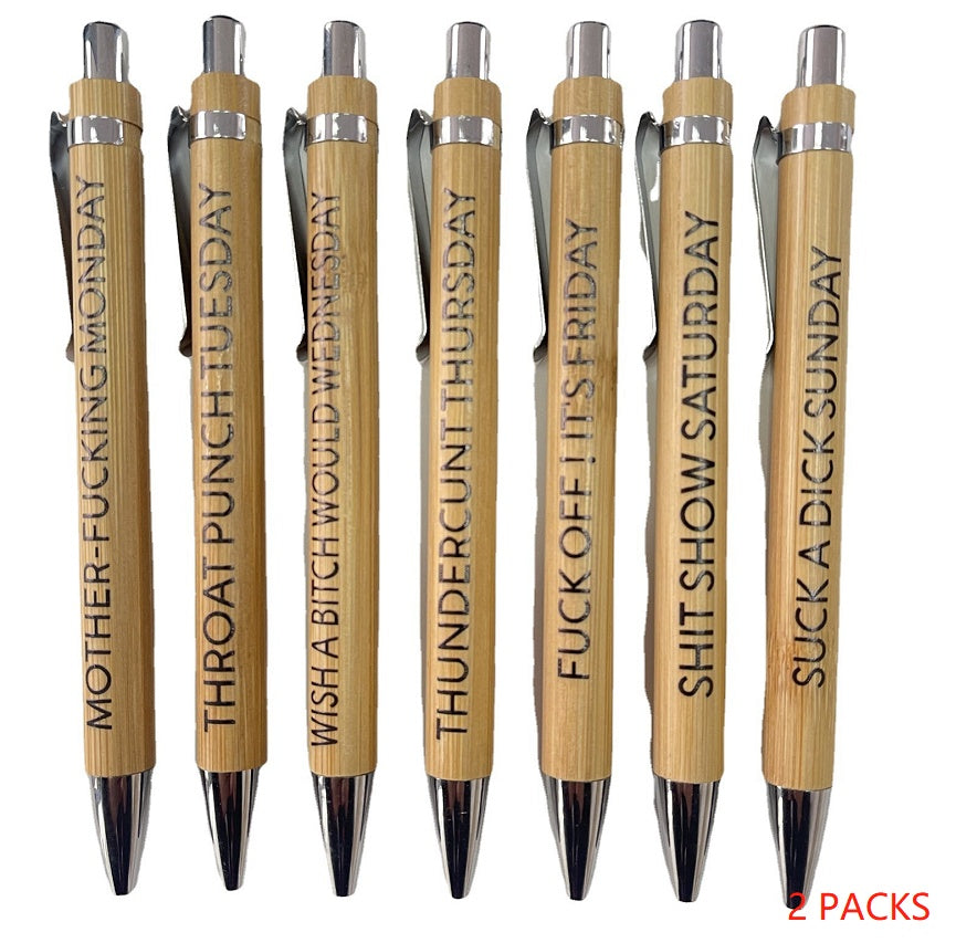 Eco-Friendly Bamboo Ball-Point Pen Set - Sustainable Writing Essentials