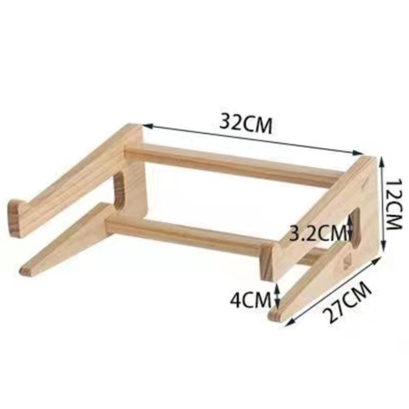 Eco-Friendly Natural Wood Vertical Laptop Stand