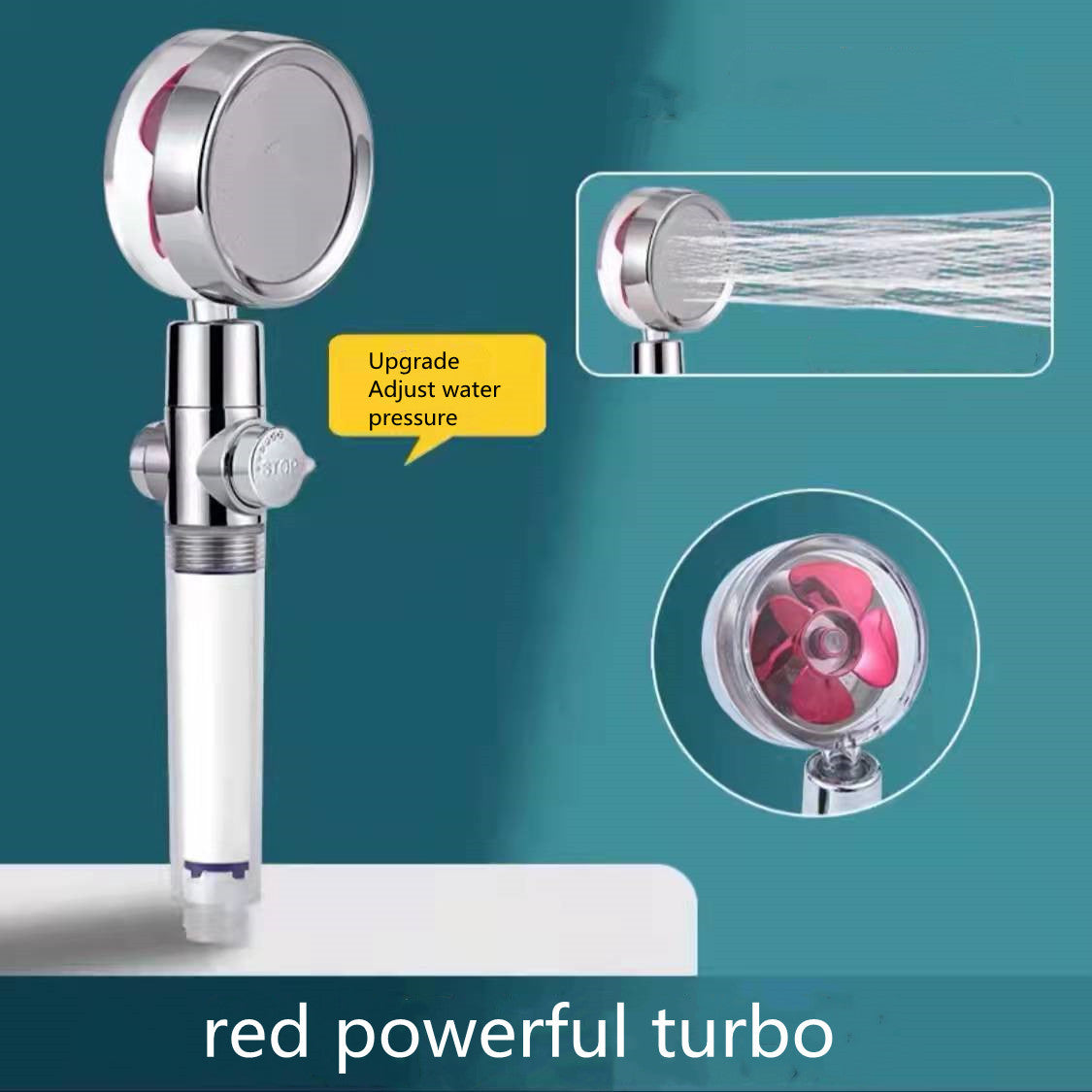 Water-Saving Handheld Shower Head with 360° Rotation and Adjustable Angles