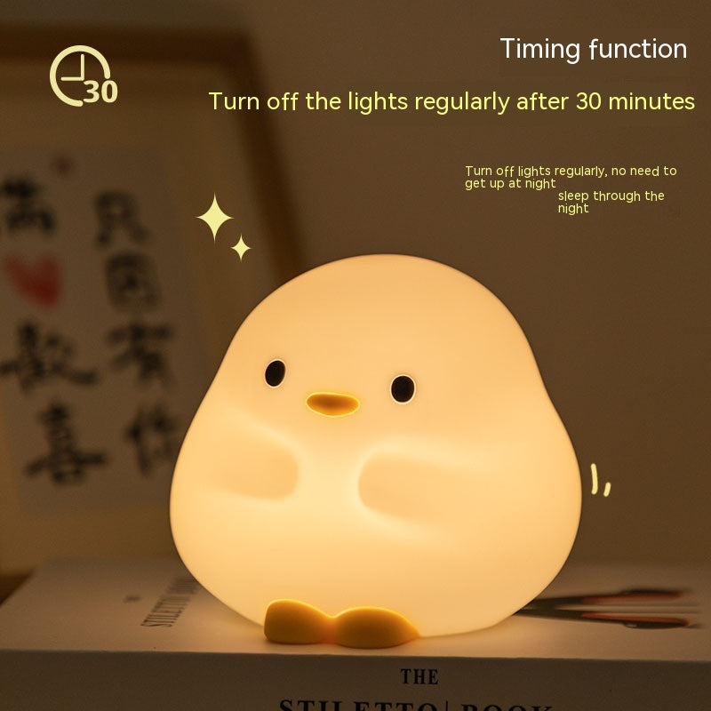 Eco-Friendly Duck Night Light - Soft Silicone LED for Kids