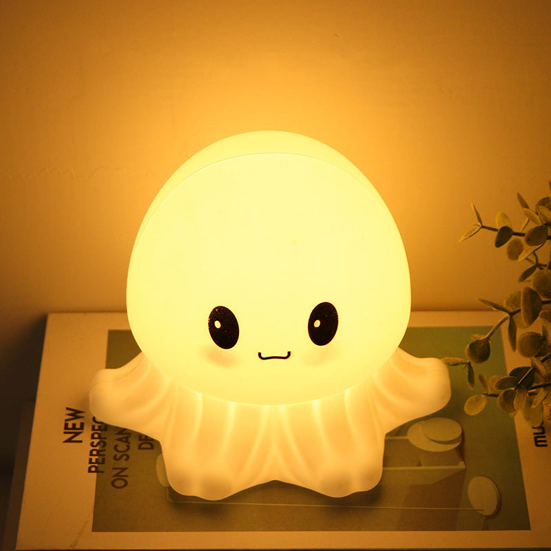 Octopus Night Light - Soft Yellow Glow, Energy-Efficient LED
