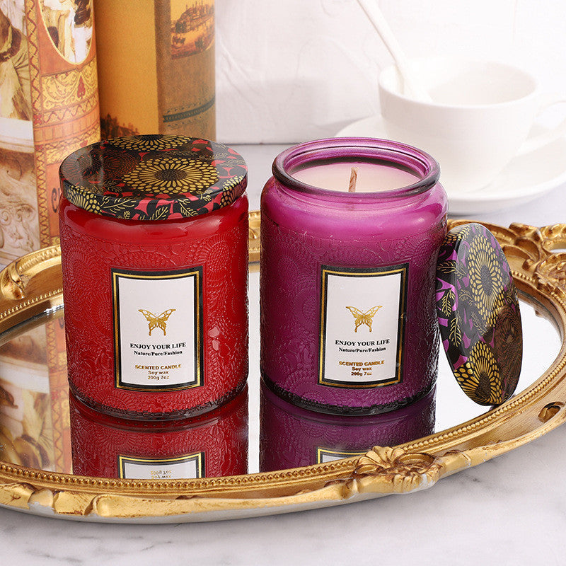Eco-Friendly Aromatherapy Scented Candles in Reusable Glass Jars