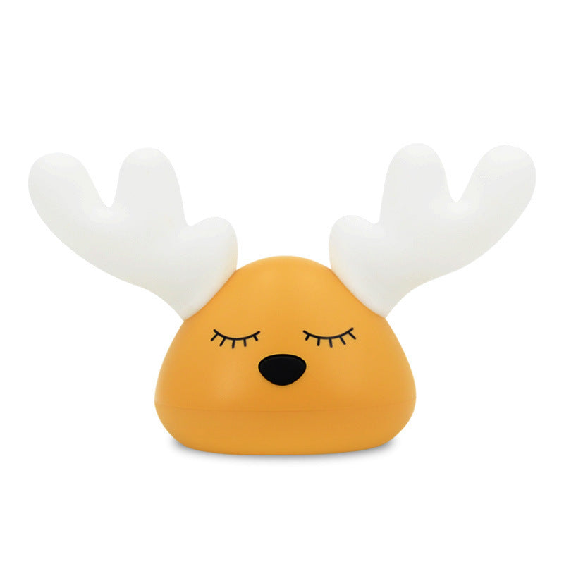 Soothing LED Night Light with Pink Antlers for Eco-Friendly Homes