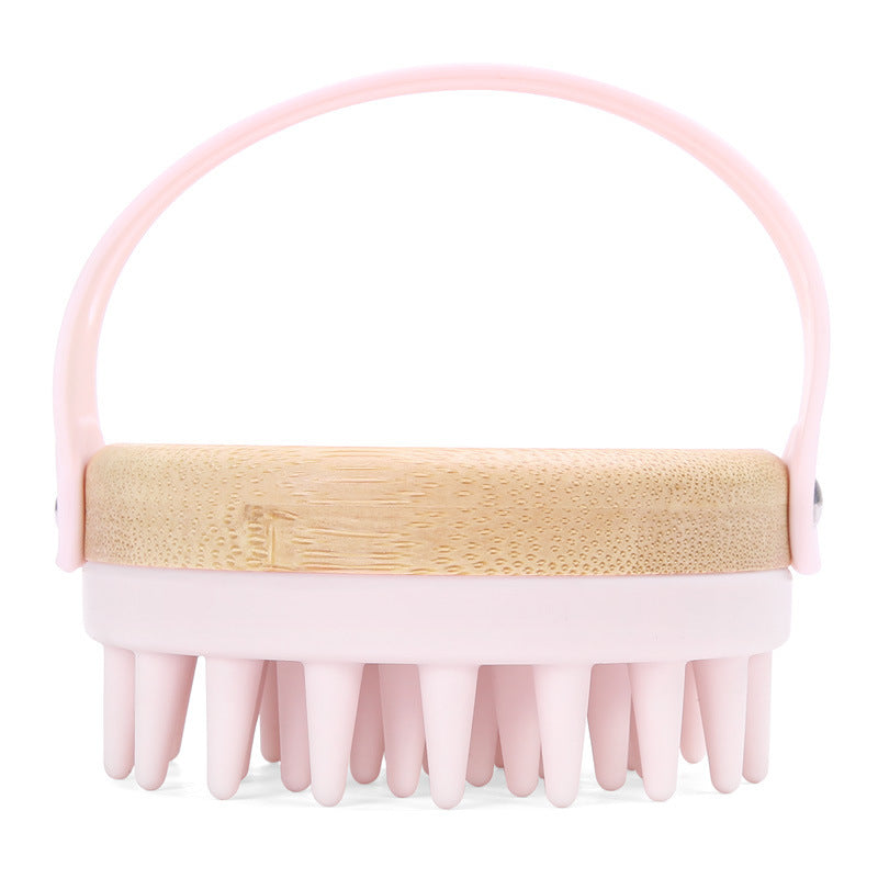 Eco-Friendly Bamboo Scalp Massager Brush for Relaxation and Wellness
