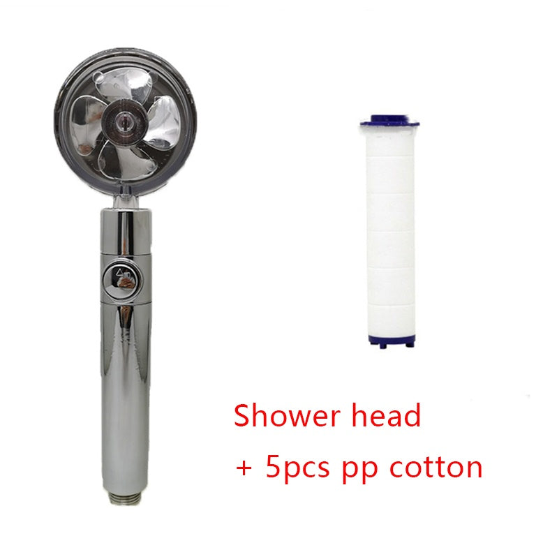 Water-Saving Handheld Shower Head with 360° Rotation and Adjustable Angles