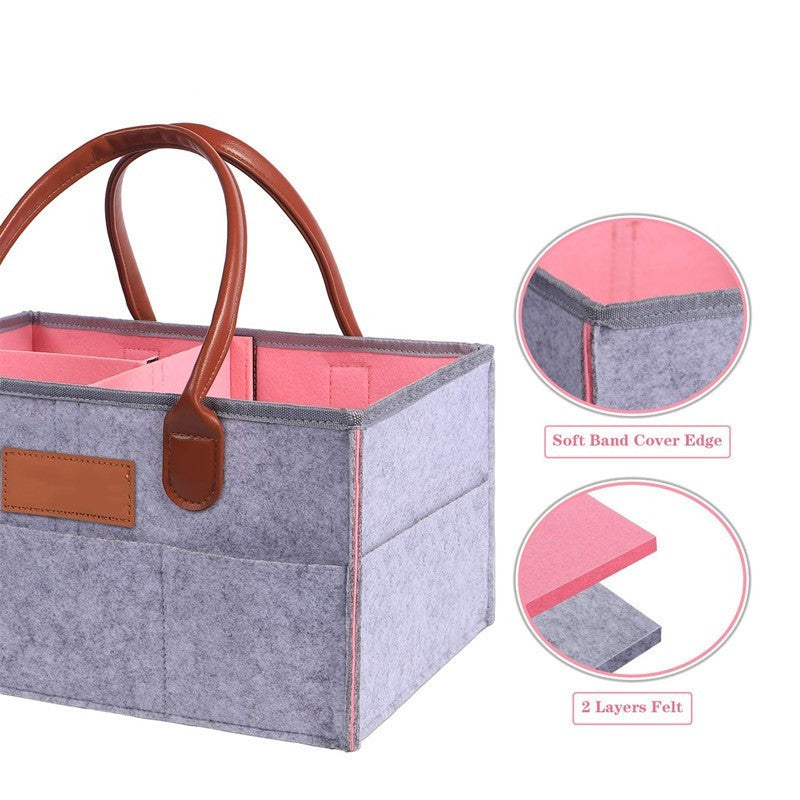 Eco-Friendly Baby Storage Organizer - Gray & Pink