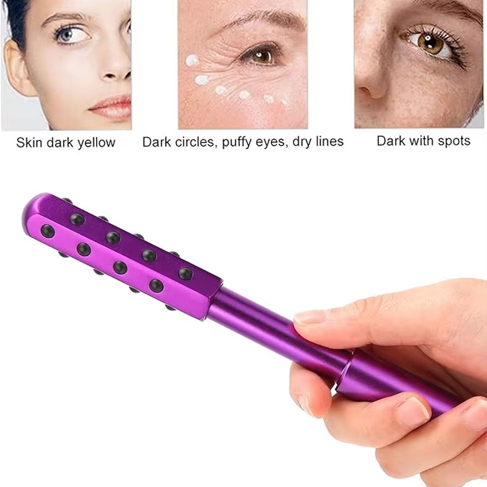 Germanium Beauty Stick Facial Massage Tool - Metallic Pink