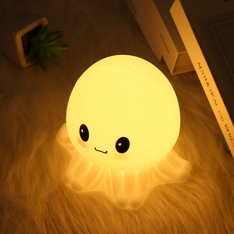 Octopus Night Light - Soft Yellow Glow, Energy-Efficient LED