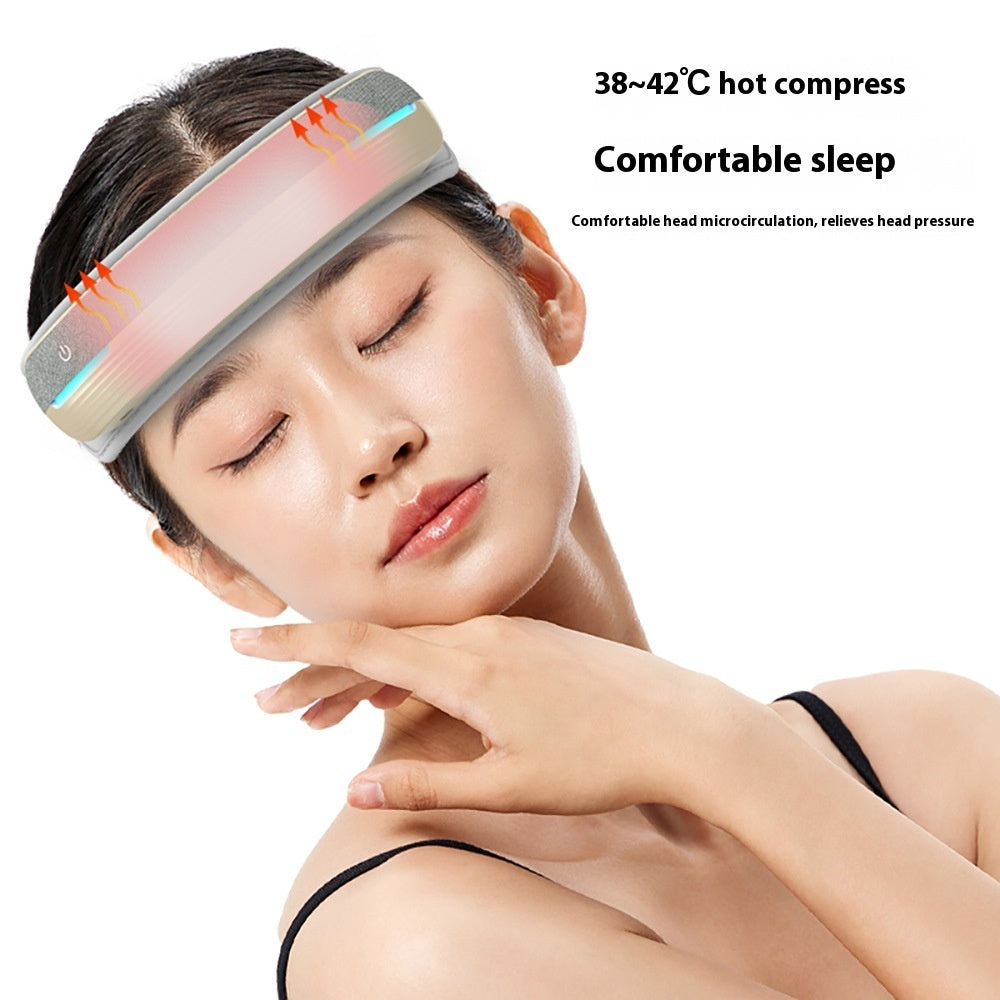 Light Blue Curved Head Massager for Relaxation and Wellness