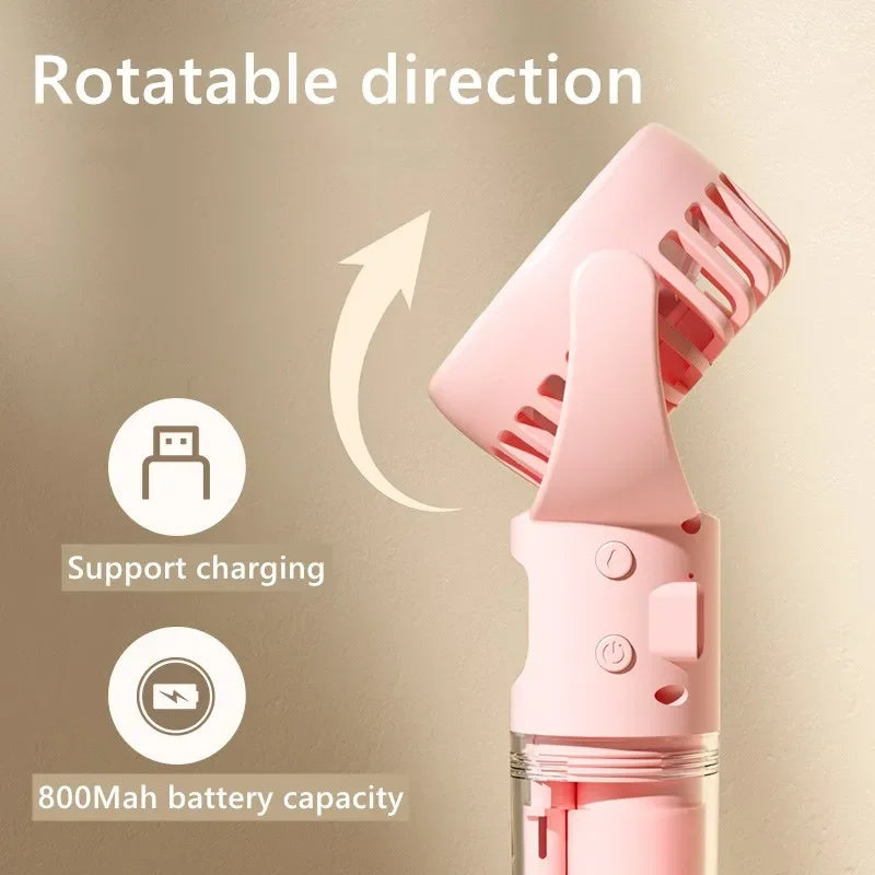 Portable Spray Fan with Misting Function for Instant Cooling