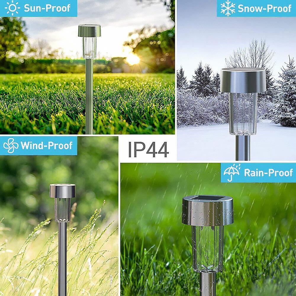 Solar-Powered Stainless Steel Garden Light - Eco-Friendly Outdoor Lighting