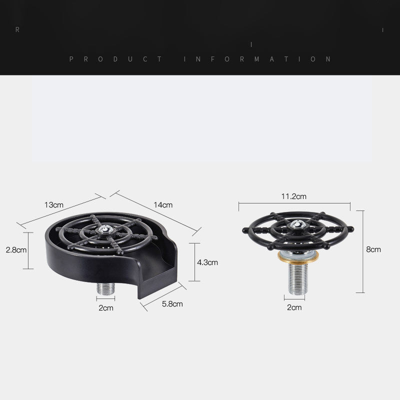 Quick Cup Wash ABS Bar Washer - Water-Saving Circular Spray