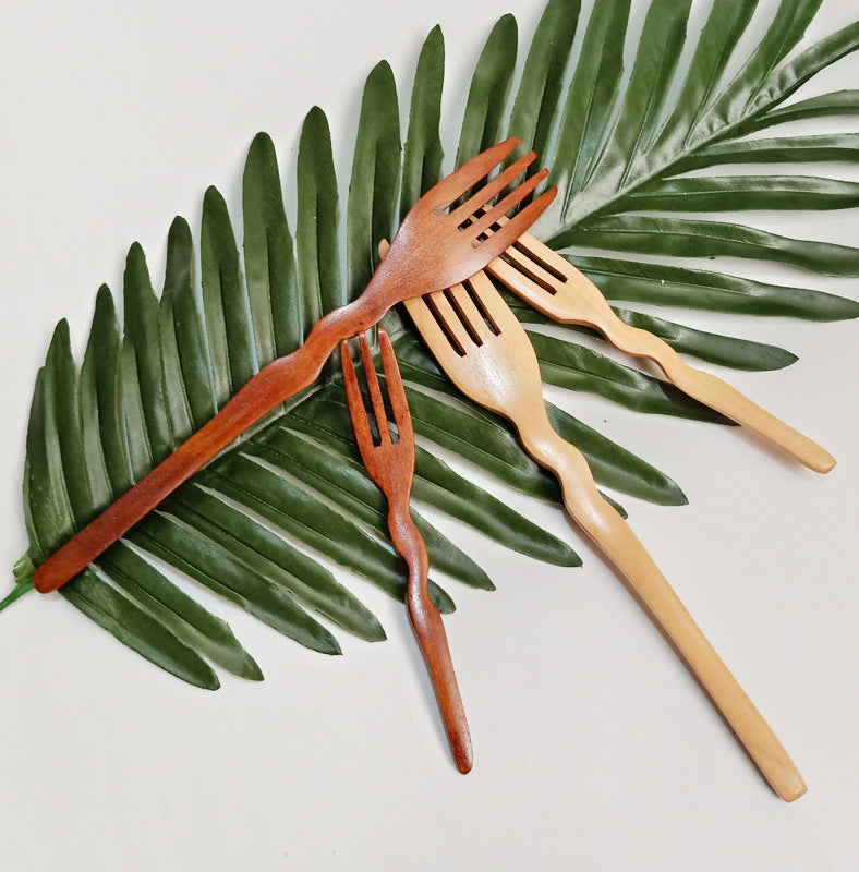 Eco-Friendly Wooden Forks - Sustainable, Reusable Cutlery Set