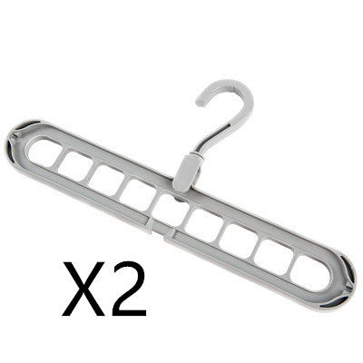 Space-Saving Anti-Skid Folding Hanger with Multi-Slot Design