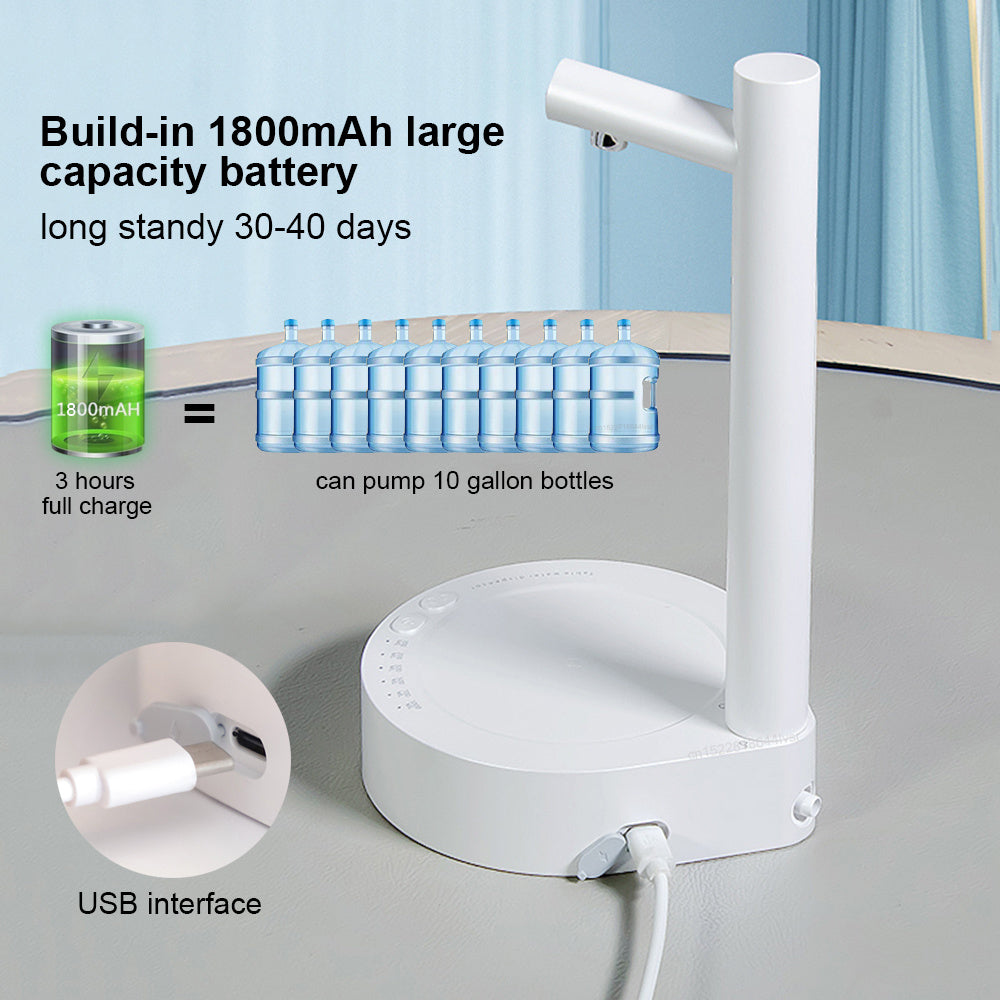 Eco-Friendly Countertop Water Dispenser - Black Cylindrical Design