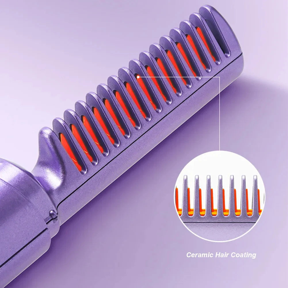 Wireless Hair Hot Comb - Portable Styling Tool for Effortless Hair Care