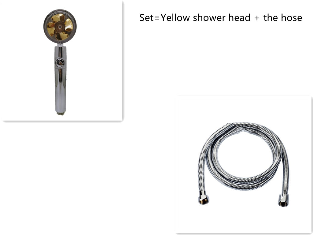 Water-Saving Handheld Shower Head with 360° Rotation and Adjustable Angles