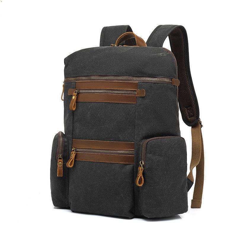 Eco-Friendly Canvas Backpack with Multi-Compartment Design