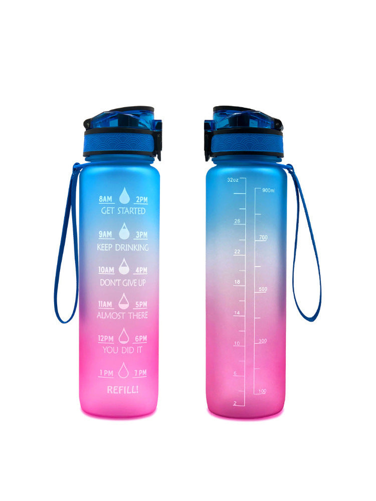 Hydration Time-Marker Water Bottle - Eco-Friendly, BPA-Free, 1L Capacity