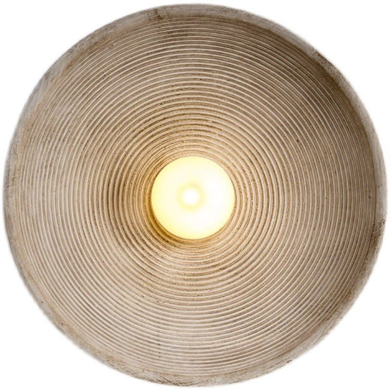 Eco-Friendly Circular Wall Light - Natural Wood Tone