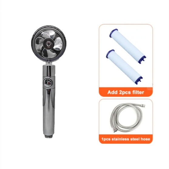 Water-Saving Handheld Shower Head with 360° Rotation and Adjustable Angles