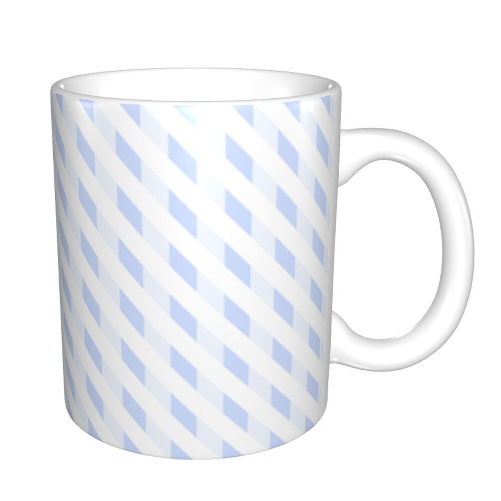 Eco-Friendly Ceramic Mug with Blue Stripes - Sustainable & Reusable