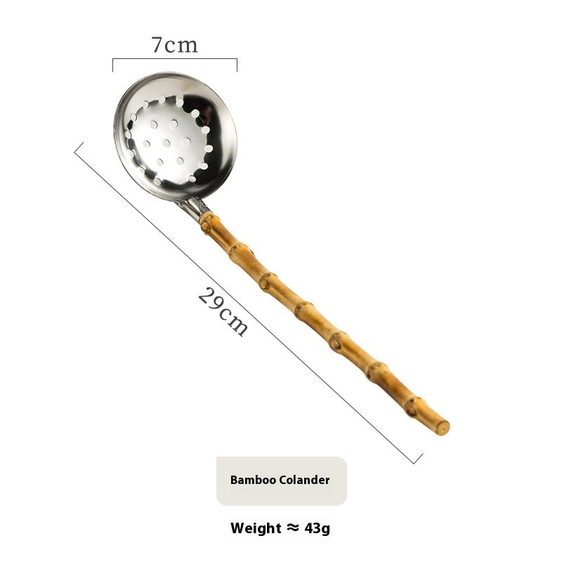 Eco-Friendly Stainless Steel & Bamboo Ladles - Sustainable Kitchen Utensils