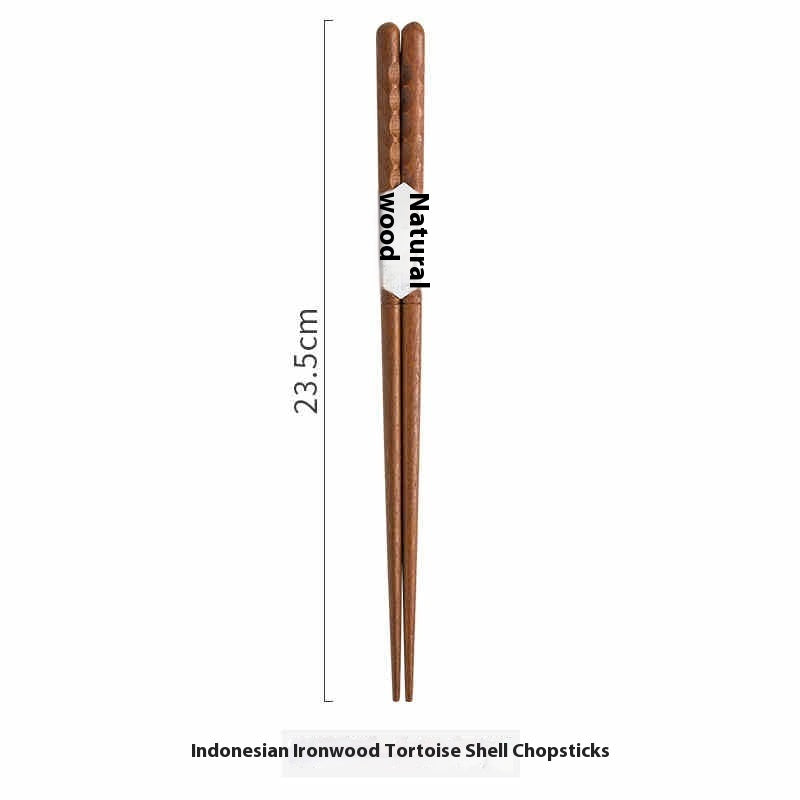 Eco-Friendly Reusable Wooden Chopsticks with Textured Grip