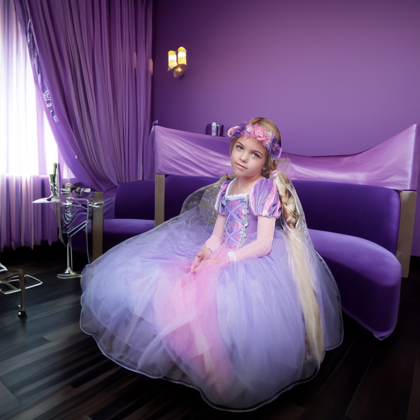 FITTO Rapunzel Princess Sofia Costume (Size S, M, L)