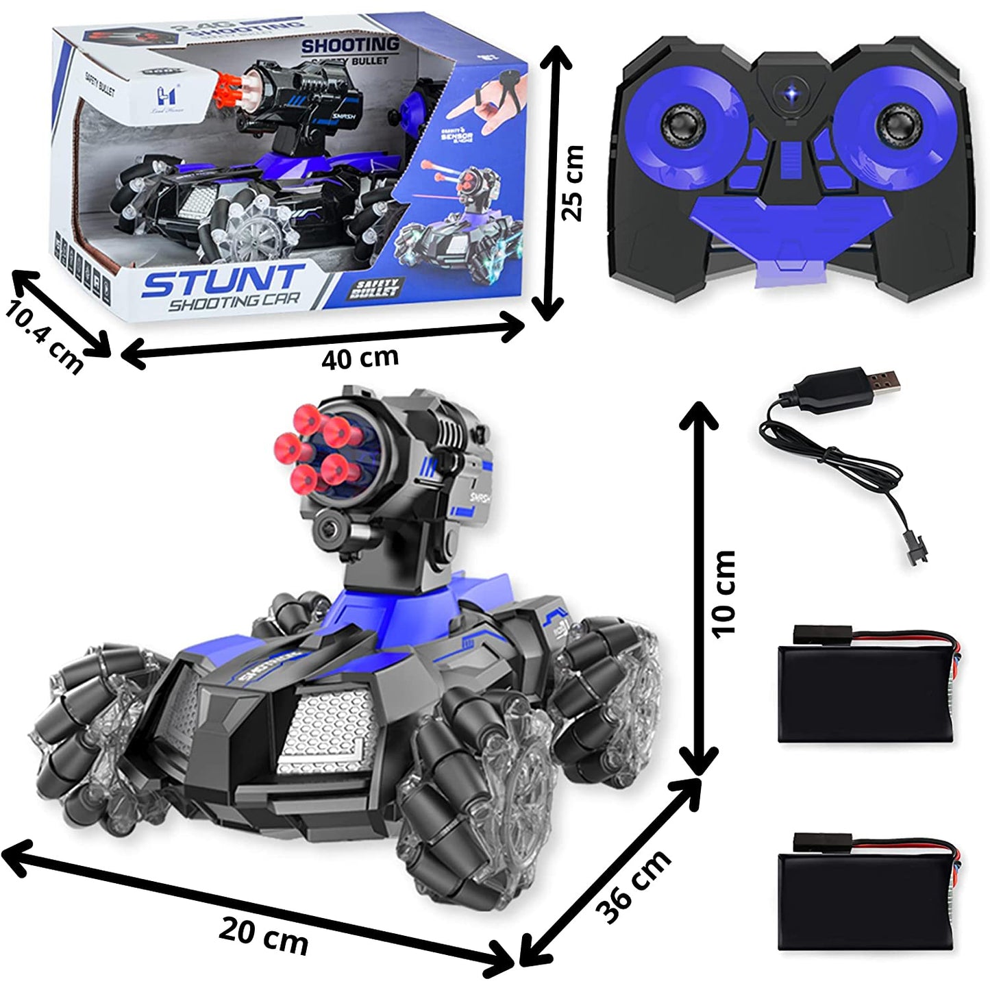 Kidwala Remote Control blue Tank
