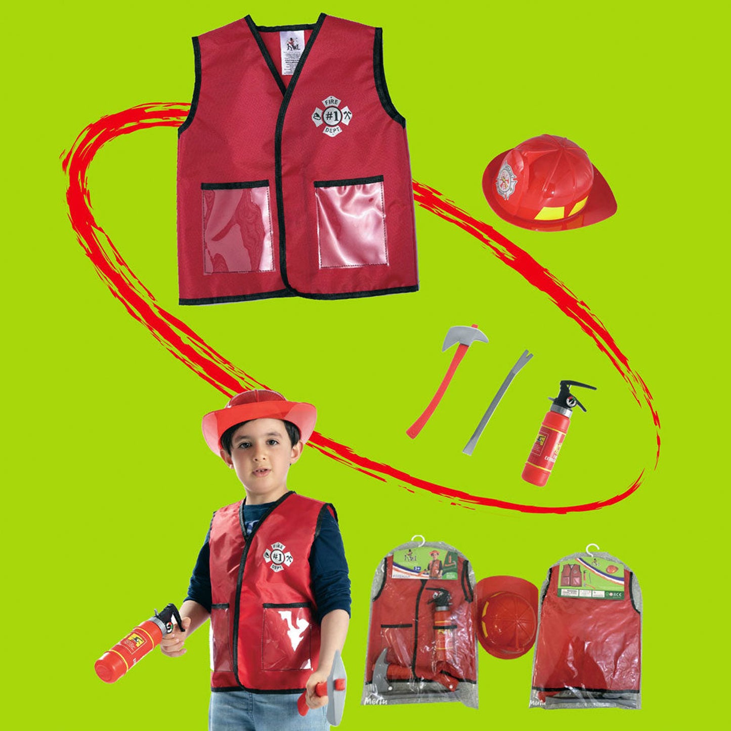 Fitto Firefighter Role Play Costume