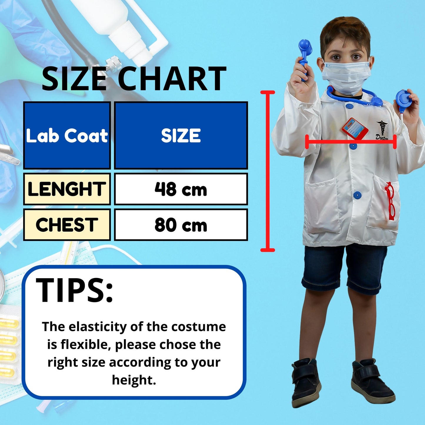 Fitto doctor costume dress up set