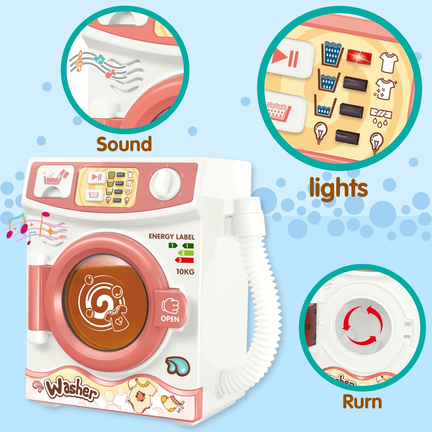 FITTO Kids Washing machine playset