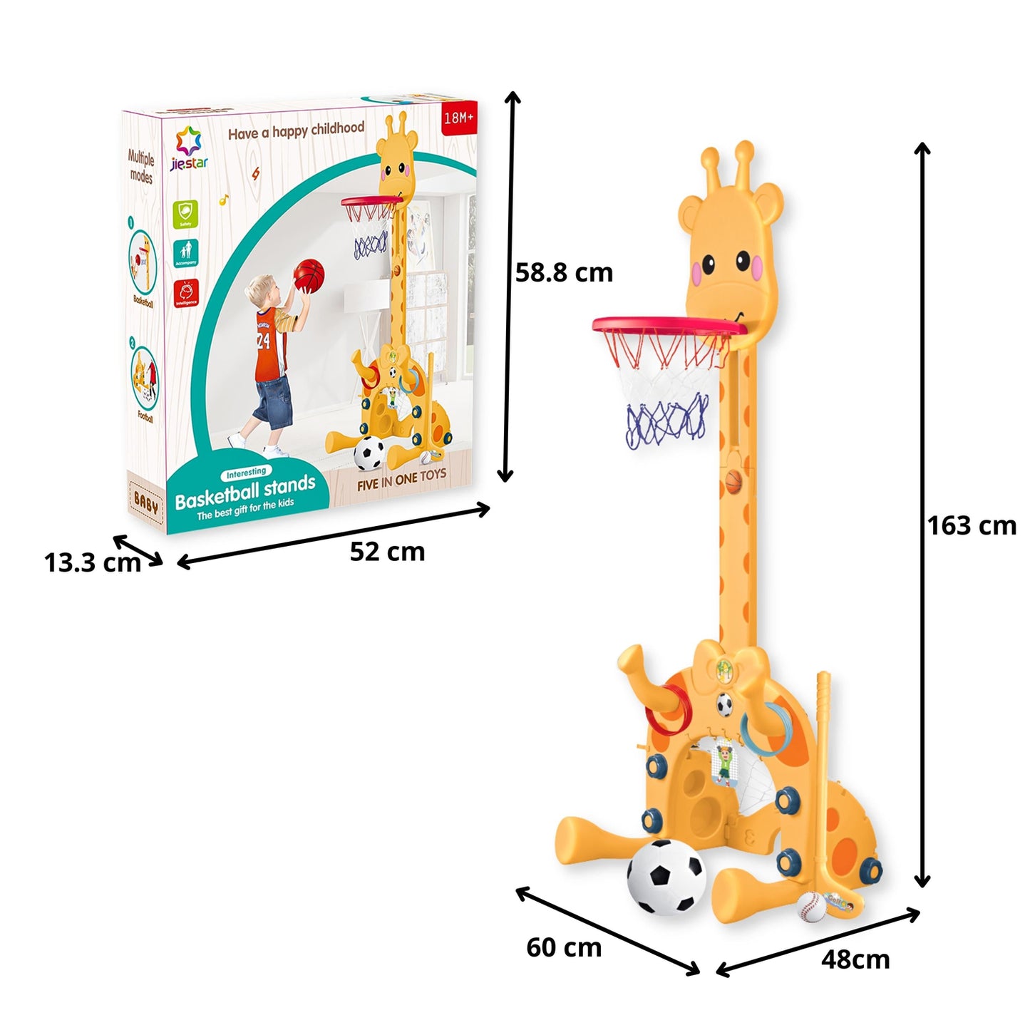 FITTO 4-in-1 Kids playset, Basketball