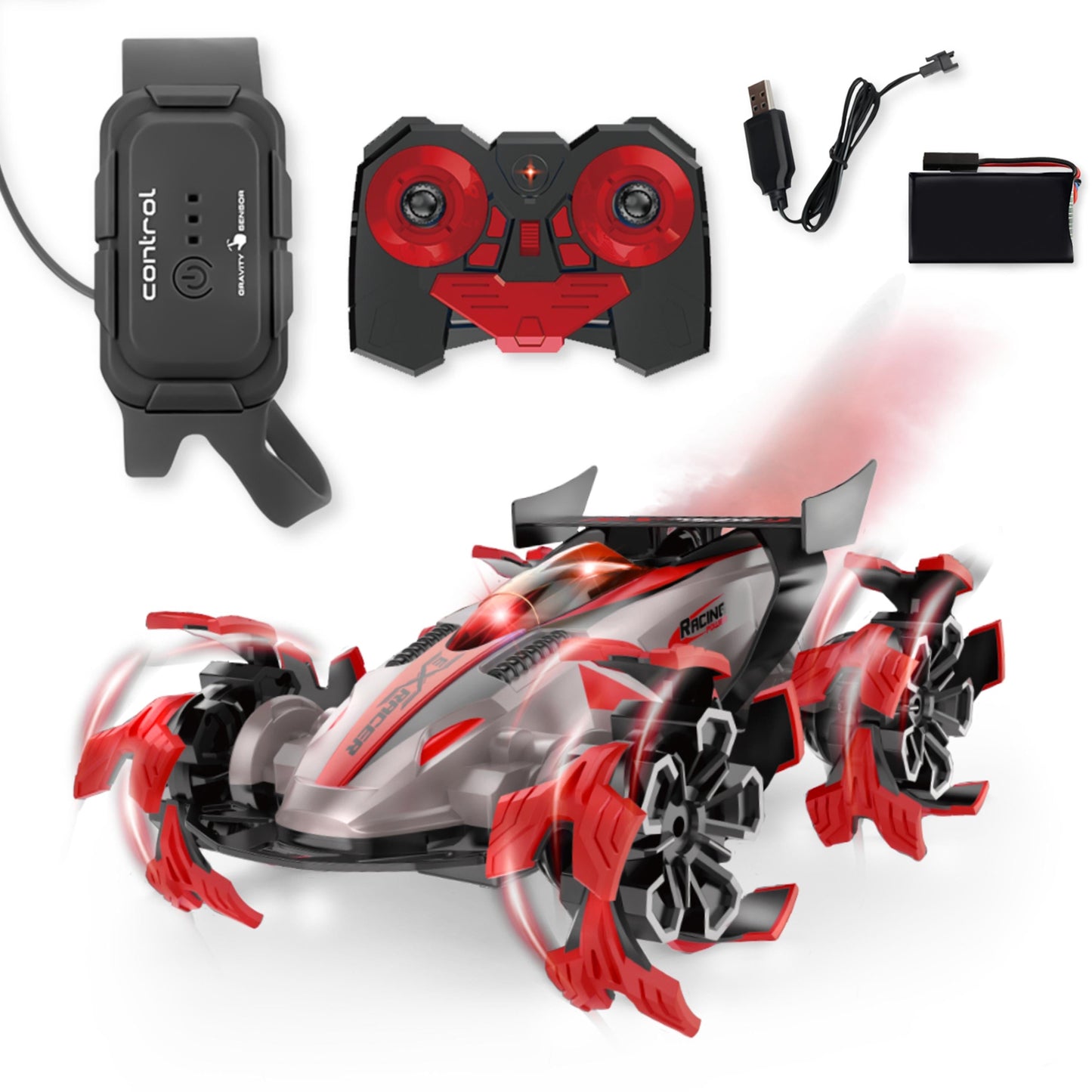 FITTO Drift RC Toy Car with Cool LED