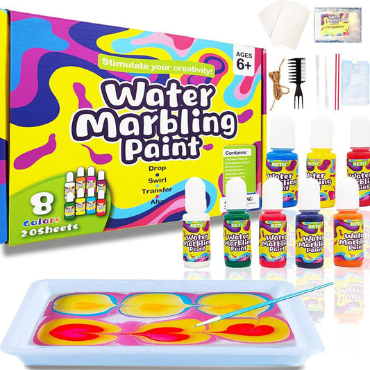 Water Marbling Kit with 8 Christmas