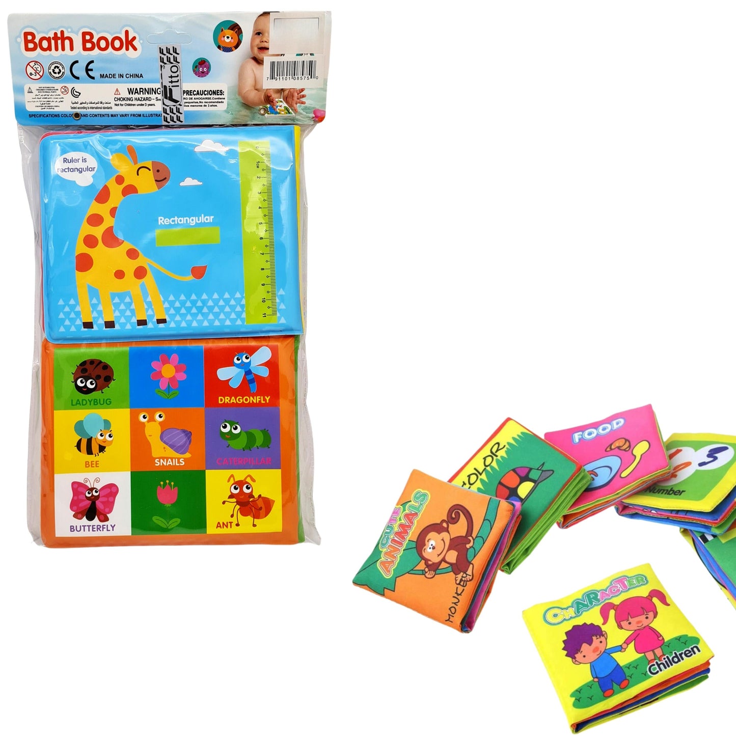 Nontoxic Fun Bath Book for Babies